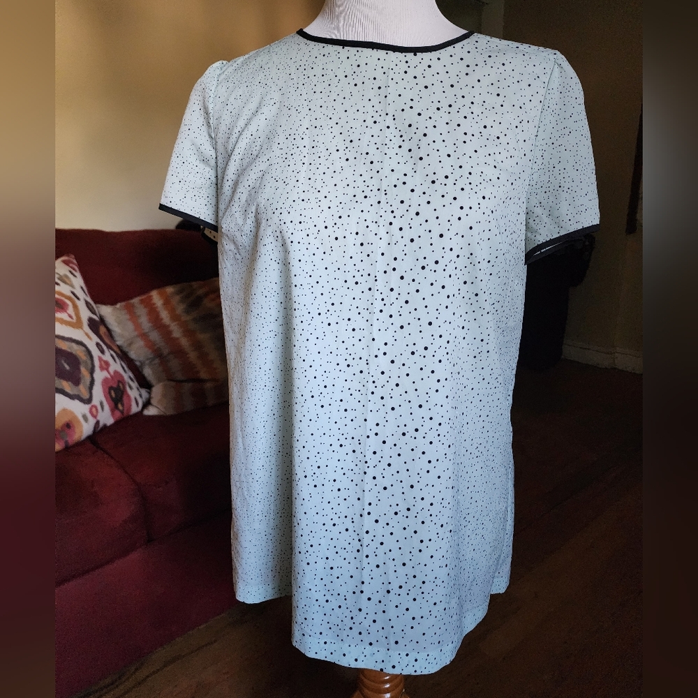 French Connection Mint and Black Speckled Blouse